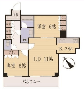 ステーションフロントタワー 5階 間取り図