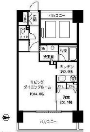 パークキューブ東品川 707 間取り図