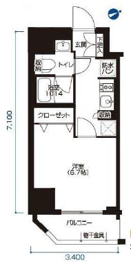 アーバネックス大森 704 間取り図