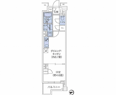 代官山BLESS鉢山 313 間取り図