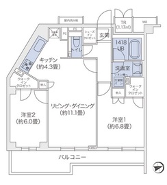 代官山BLESS鉢山 112 間取り図