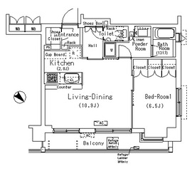 パークグレイス駒込 413 間取り図