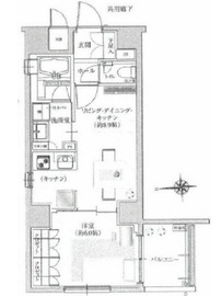 ポレスター千代田御茶ノ水 9階 間取り図