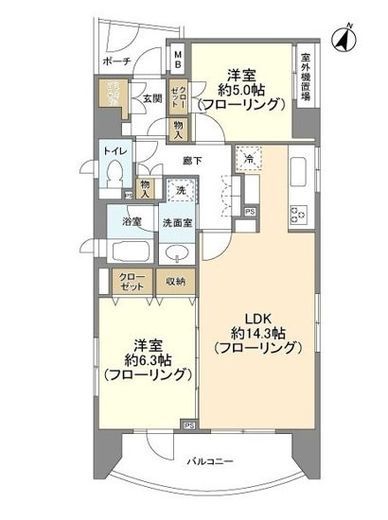 クレッセント麻布ビュータワー 3階 間取り図