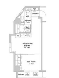 コンフォリア西新宿 1001 間取り図