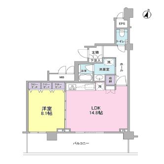 ソアラノーム碑文谷 102 間取り図