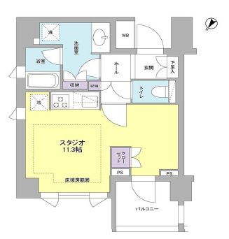 リヴェール赤坂 601 間取り図