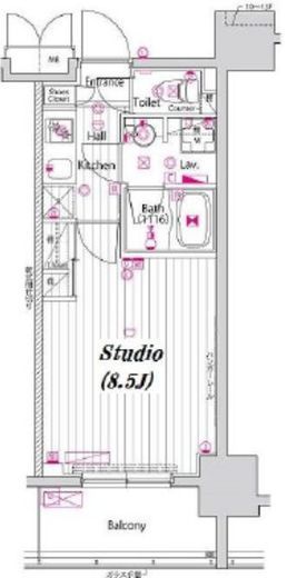 ガーラ・プレシャス門前仲町 5階 間取り図