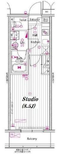 ガーラ・プレシャス門前仲町 5階 間取り図