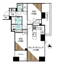 シティタワー上野池之端 9階 間取り図