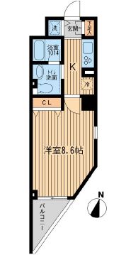 KDXレジデンス幡ヶ谷 904 間取り図