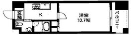 エスティメゾン銀座 1404 間取り図