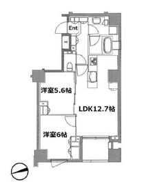 シティハウス月島ステーションコート 2階 間取り図