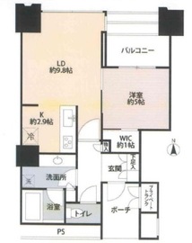 ワールドシティタワーズ キャピタルタワー 9階 間取り図