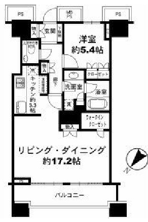 ザ・東京タワーズ シータワー 8階 間取り図