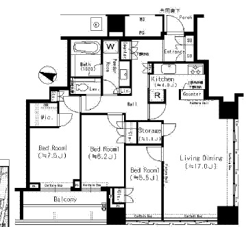 ブランズ四番町 8階 間取り図