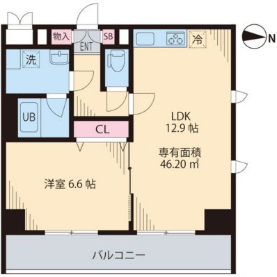 クレストヒル桃ヶ丘 205 間取り図