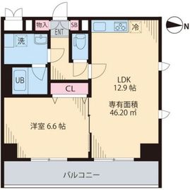 クレストヒル桃ヶ丘 406 間取り図