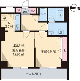 クレストヒル桃ヶ丘 407 間取り図