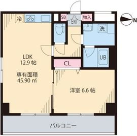 クレストヒル桃ヶ丘 308 間取り図