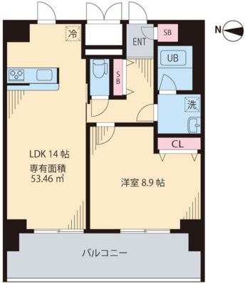 クレストヒル桃ヶ丘 202 間取り図