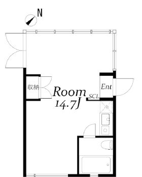 モデリアブリュット北参道 303 間取り図