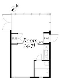 モデリアブリュット北参道 303 間取り図