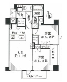 アトラス新宿河田町ヒルズ 4階 間取り図