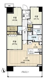 クレヴィア南砂 2階 間取り図