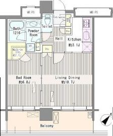 ユニゾンタワー 2604 間取り図