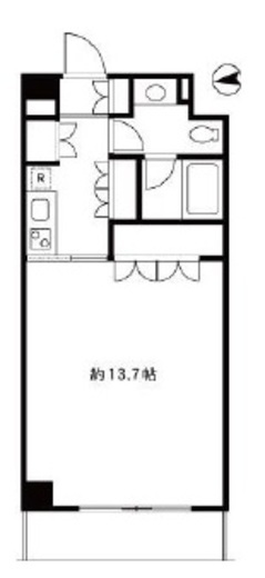 四谷デュープレックスD-R 4階 間取り図