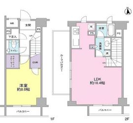 コンフォリア新宿御苑2 1402 間取り図