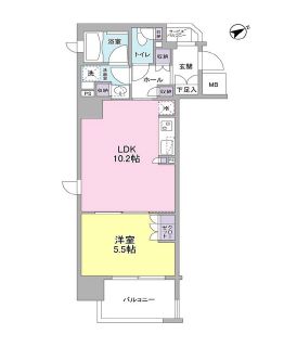 フレアージュ恵比寿 604 間取り図