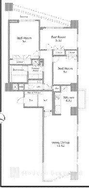 ファーストリアルタワー新宿 2603 間取り図
