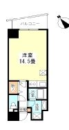 TKフラッツ渋谷 1406 間取り図