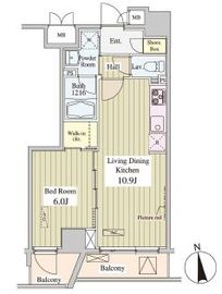 SK-ONE市ヶ谷 303 間取り図