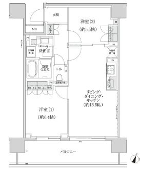 パークハビオ渋谷本町レジデンス 315 間取り図