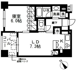 レジディア日本橋浜町 905 間取り図