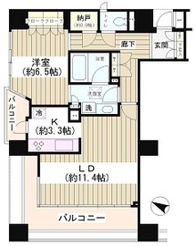 パークホームズ新宿若松町 3階 間取り図