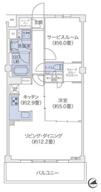 代官山BLESS鉢山 204 間取り図