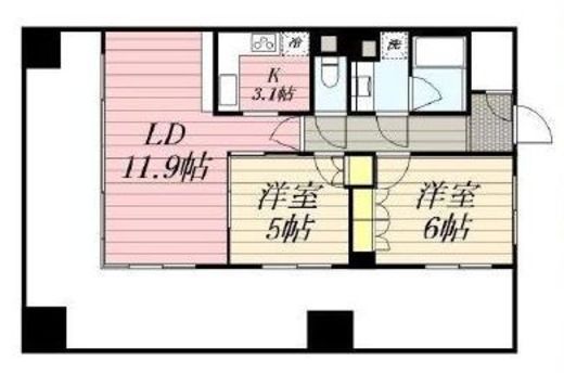 シティハウス九段北 11階 間取り図