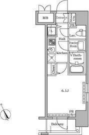 レジディア広尾2 403 間取り図