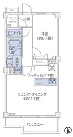 代官山BLESS鉢山 208 間取り図