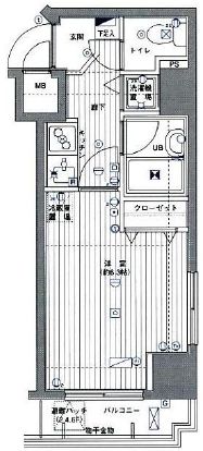 グランド・ガーラ麻布十番 2階 間取り図