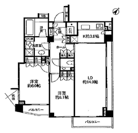 パークハウス恵比寿イーストヒル 5階 間取り図