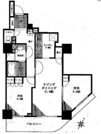 ステーションフロントタワー 21階 間取り図