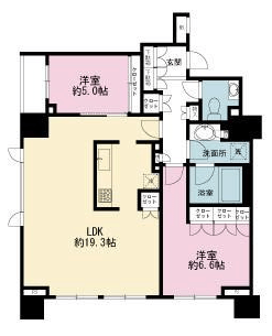 ウェリス六本木 16階 間取り図