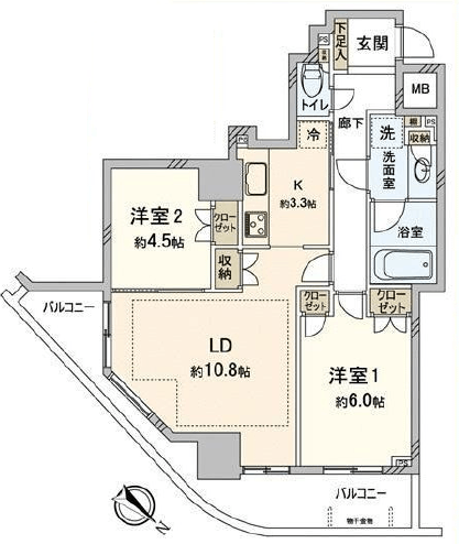 ステーションフロントタワー 11階 間取り図