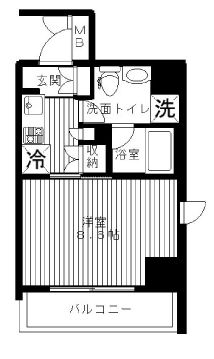 セリーズ門前仲町 207 間取り図