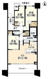 ブランズシティ品川勝島 4階 間取り図